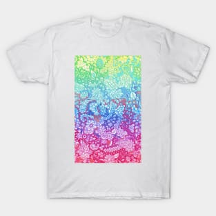 Fantasy Garden Rainbow Doodle T-Shirt